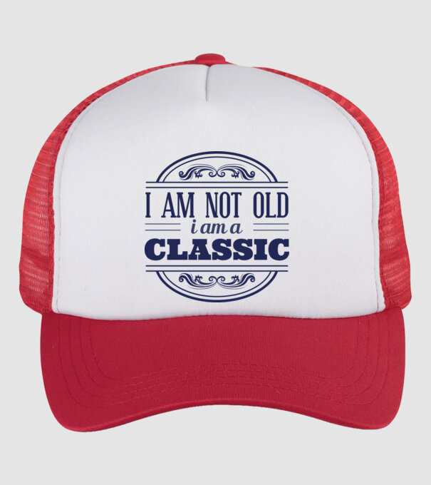 'I''m not old, I am a Classic' model alb/roșu pe tricou