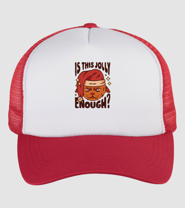 Is this Jolly enough tricou de Crăciun model alb/roșu pe tricou