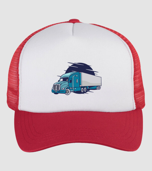 Tricou Șofer de camion model alb/roșu pe tricou