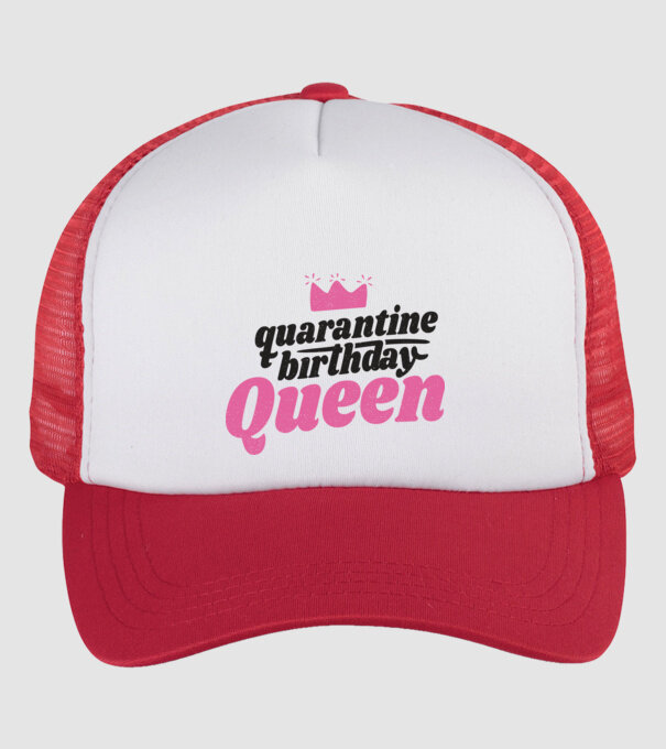 quarantine Queen model alb/roșu pe tricou