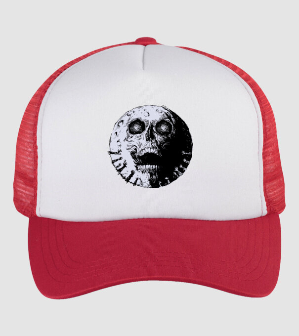 Craniu Lună model alb/roșu pe tricou