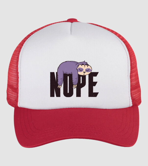 Leneș Nope model alb/roșu pe tricou