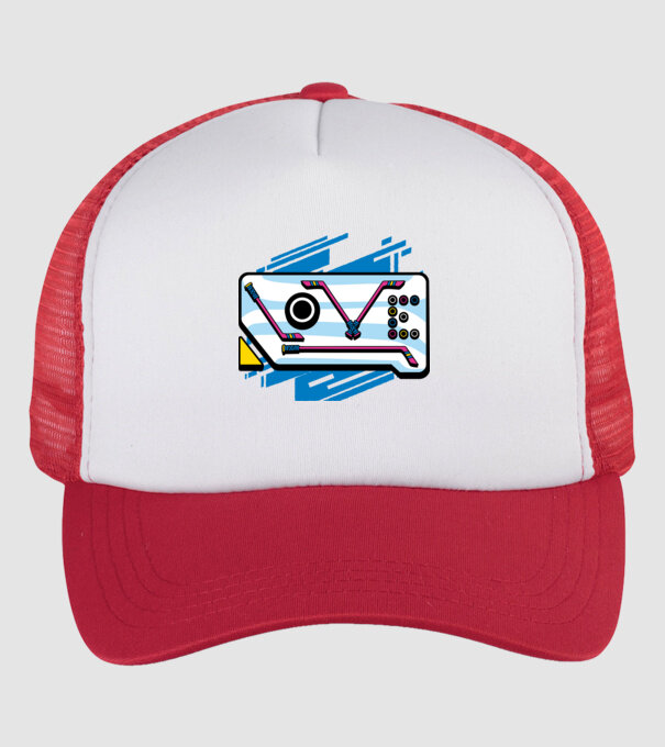 Love Hockey model alb/roșu pe tricou