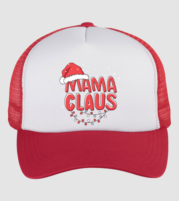 Mama Claus model alb/roșu pe tricou