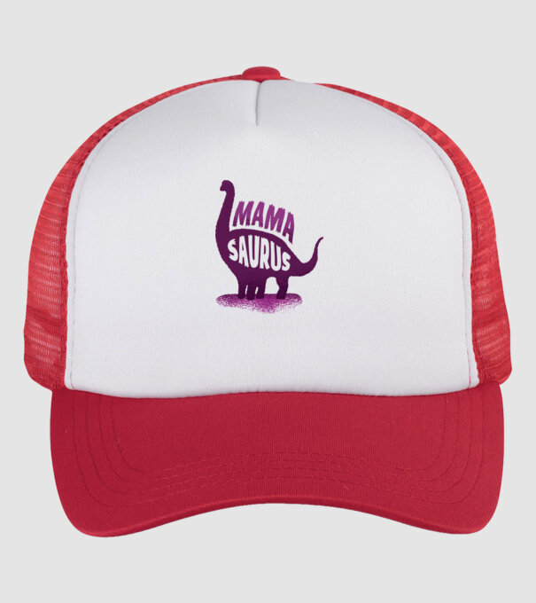 Mamasaurus model alb/roșu pe tricou