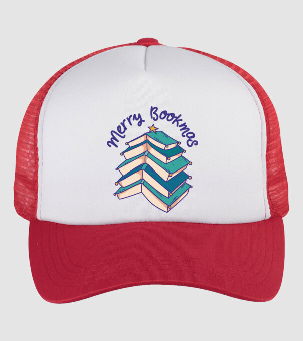 Merry Bookmas Crăciun cu cărți model alb/roșu pe tricou