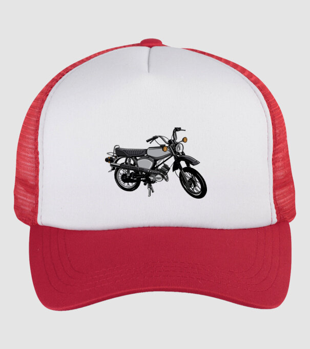 Motocicletă model alb/roșu pe tricou