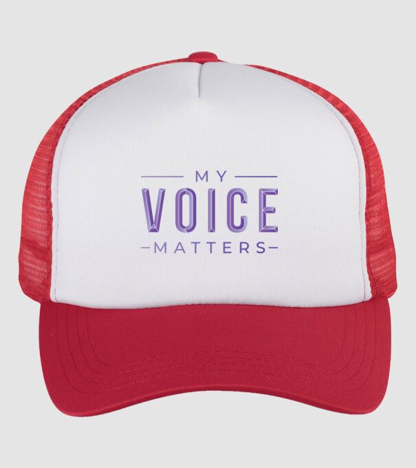 My Voice Matters de Ziua Femeii model alb/roșu pe tricou