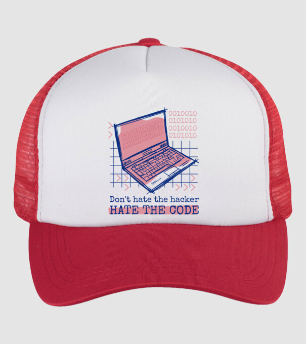 Nu urî hackerul, urăște codul model alb/roșu pe tricou