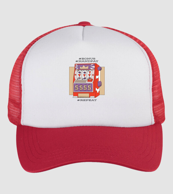 Slot machine model alb/roșu pe tricou