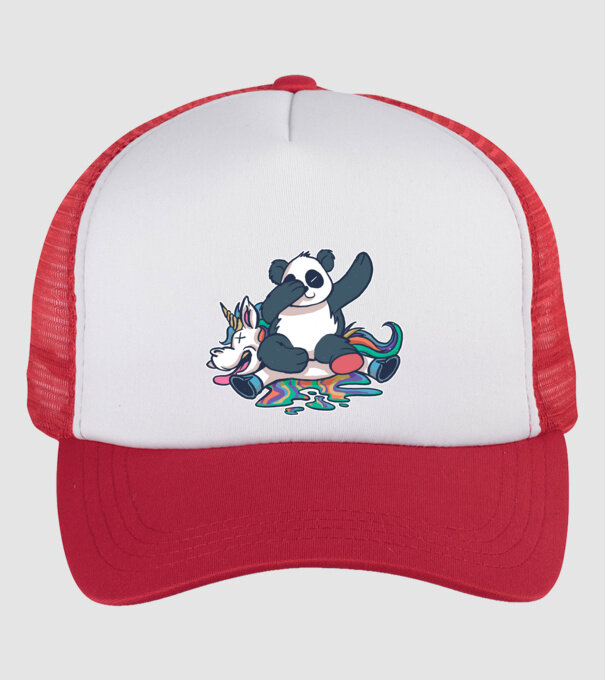 Panda DAB Unicorn model alb/roșu pe tricou