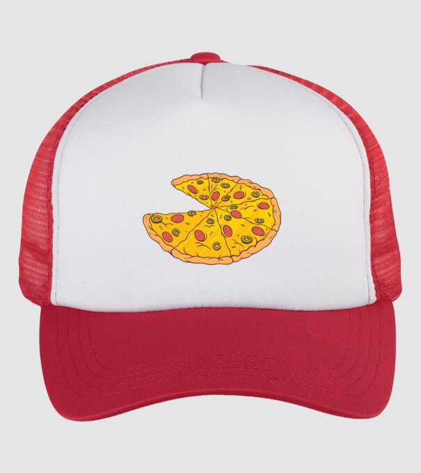 Felii de pizza Cuplu model alb/roșu pe tricou