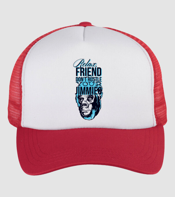 Relax Friend model alb/roșu pe tricou