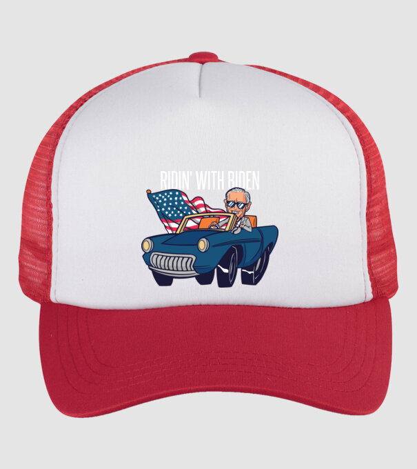 'Ridin'' with Biden - SUA 2020 alegeri' model alb/roșu pe tricou