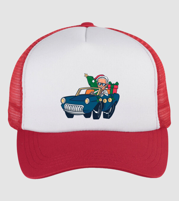 Ridin with Biden Crăciun model alb/roșu pe tricou