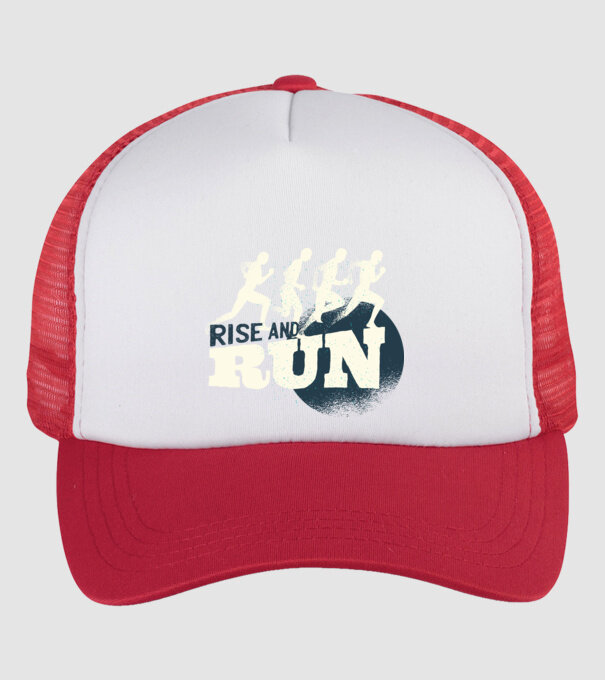 Rise and Run - Tricou pentru alergători model alb/roșu pe tricou