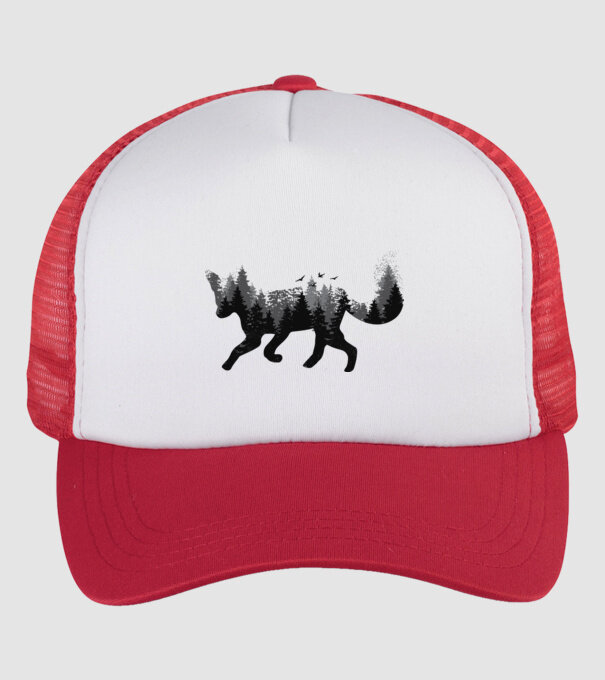 Vulpe pădure Natură model alb/roșu pe tricou