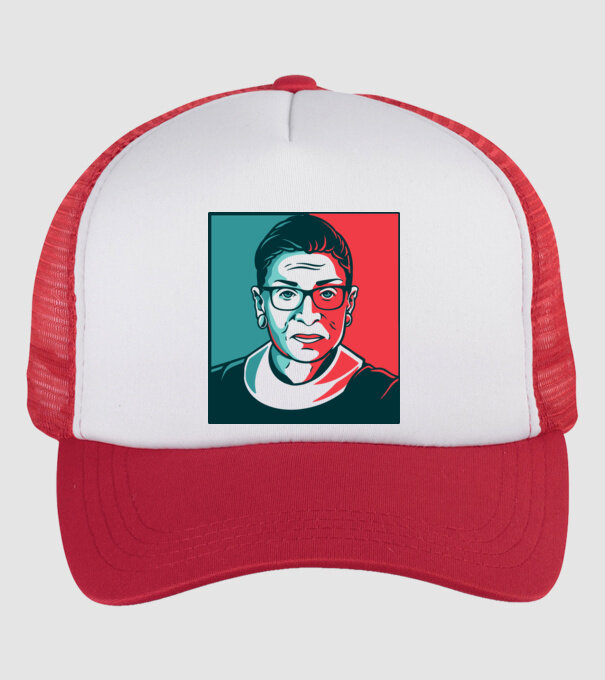 Ruth Bader Ginsburg model alb/roșu pe tricou