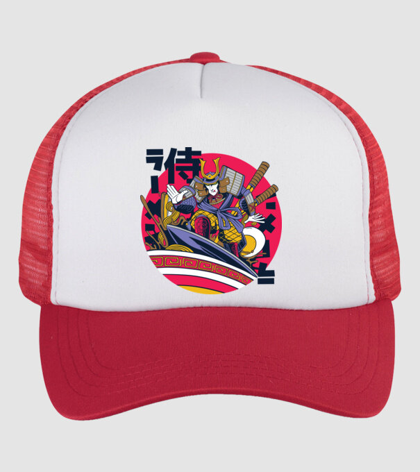 Samurai Ramen Surf model alb/roșu pe tricou