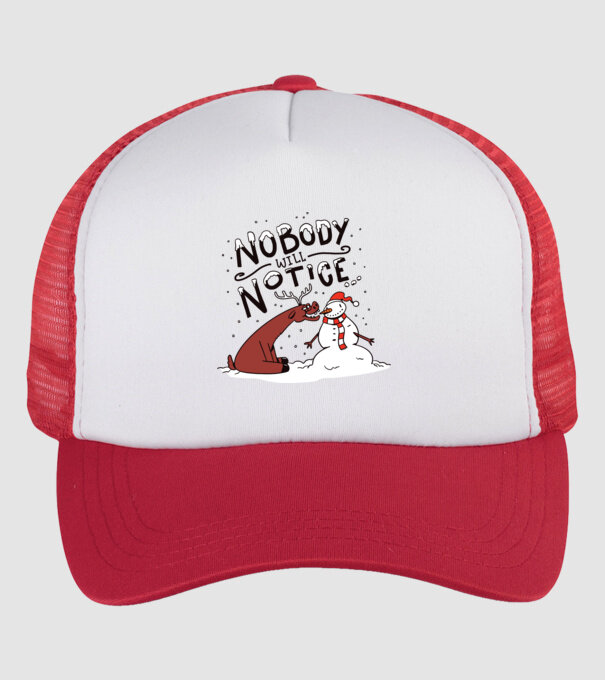 Nimeni nu va observa Om de zăpadă model alb/roșu pe tricou