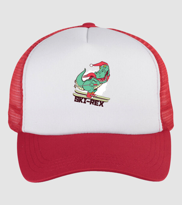 Ski Rex model alb/roșu pe tricou