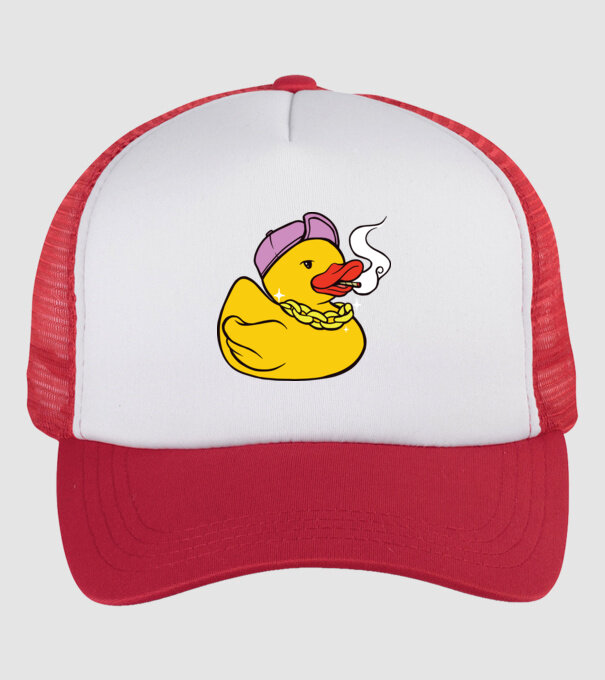 rățușcă de cauciuc Smoker model alb/roșu pe tricou