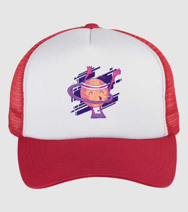 Cerc Hula-Hoop Saturn model alb/roșu pe tricou