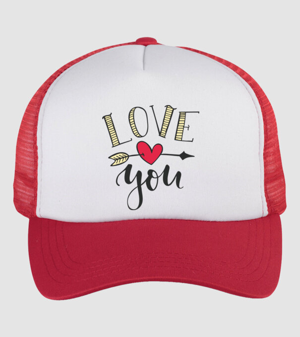 'Te iubesc tricou pentru Valentine''s Day' model alb/roșu pe tricou