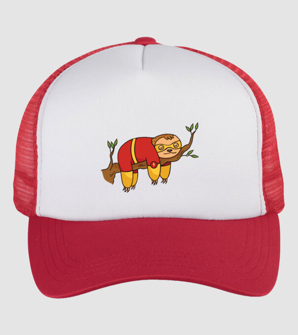 Leneș supererou model alb/roșu pe tricou