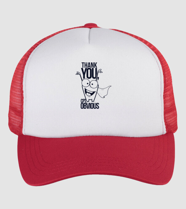 Thank You Captain obvious model alb/roșu pe tricou