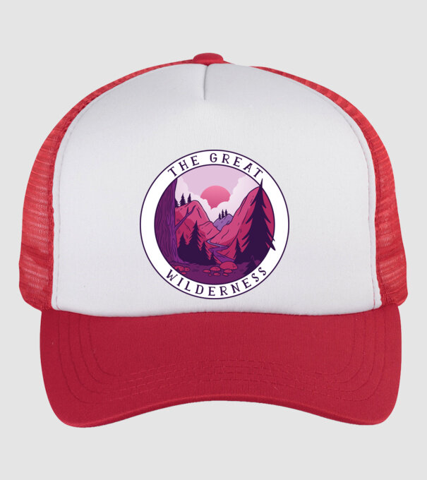 The Great Wilderness model alb/roșu pe tricou