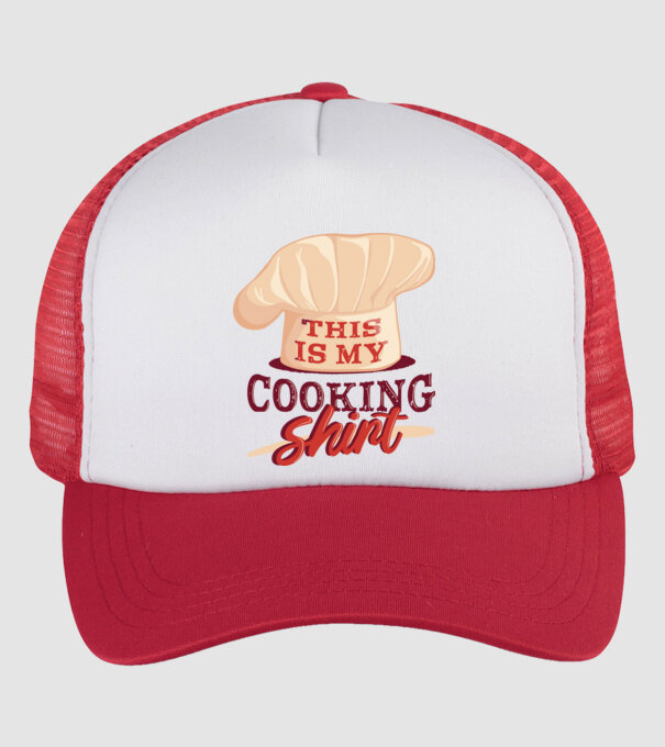 This is my Cooking Shirt model alb/roșu pe tricou