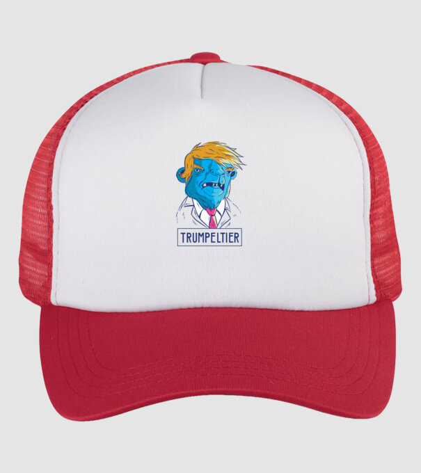 Trumpeltier monstru Trump model alb/roșu pe tricou