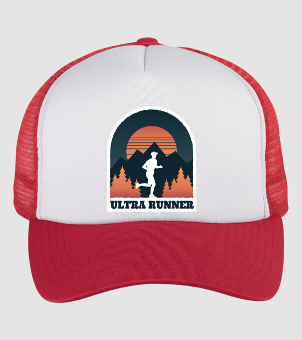 Ultra Runner Tricou alergare model alb/roșu pe tricou