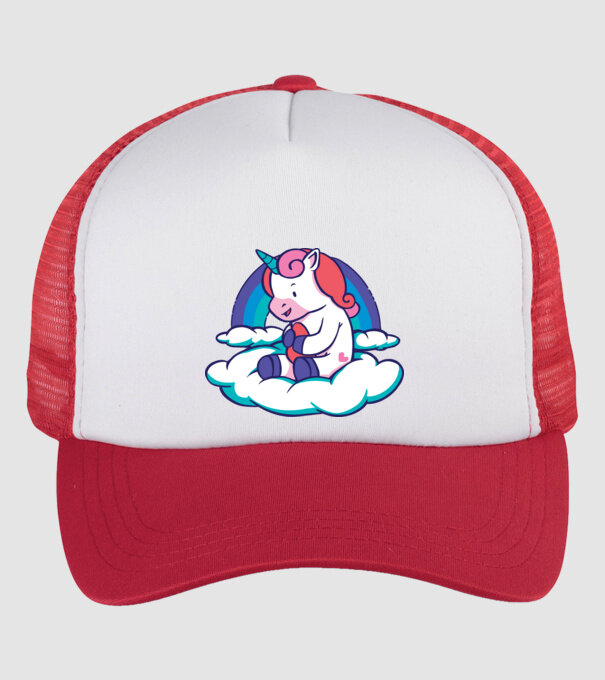 Unicorn Baby model alb/roșu pe tricou