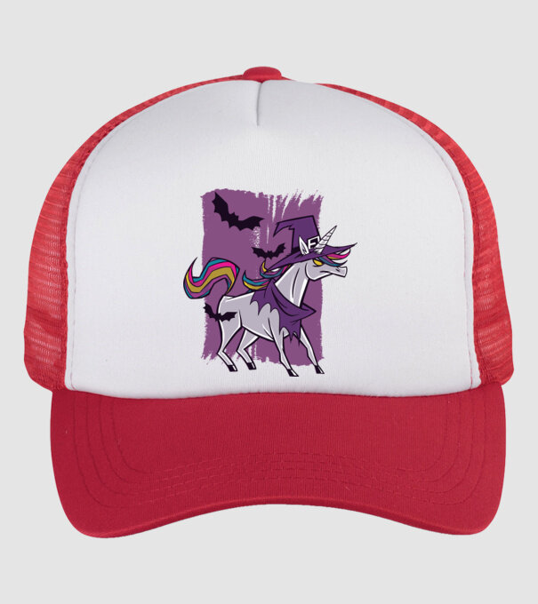 Unicorn vrăjitoare model alb/roșu pe tricou