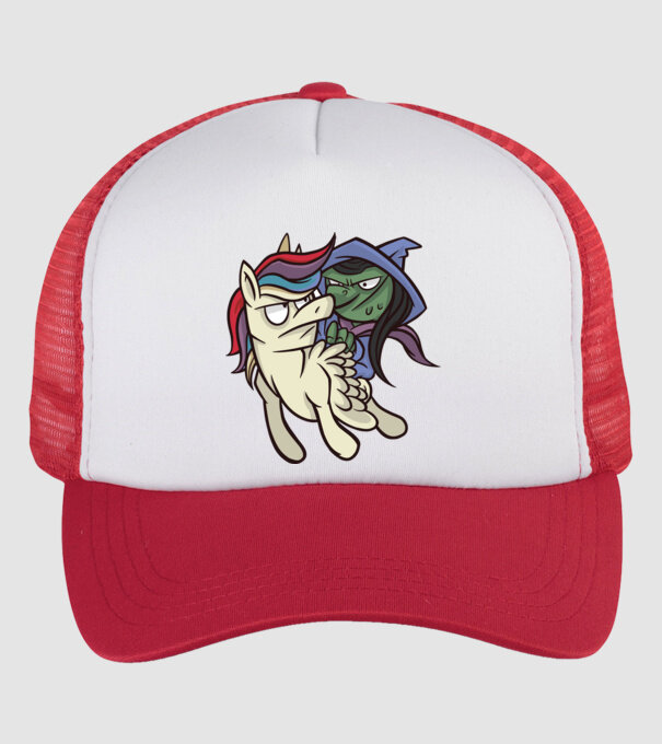 Unicorn vrăjitoare model alb/roșu pe tricou