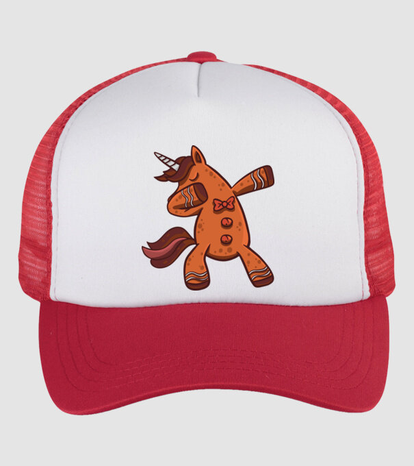 Unicorn turtă dulce DAB model alb/roșu pe tricou