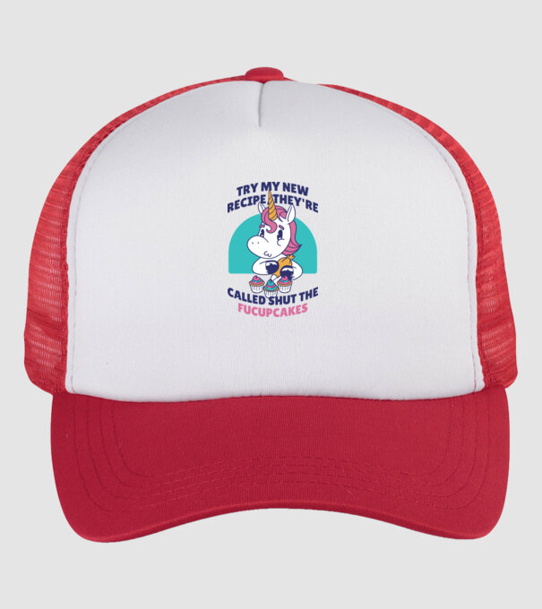 Unicorn Rețetă model alb/roșu pe tricou