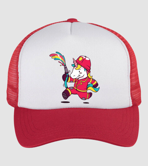 Pompier Unicorn model alb/roșu pe tricou