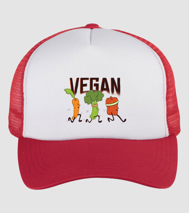 Legume vegan model alb/roșu pe tricou