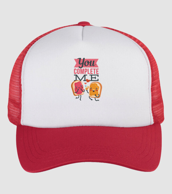 'You Complete Me Tricou drăguț pentru Valentine''s Day' model alb/roșu pe tricou