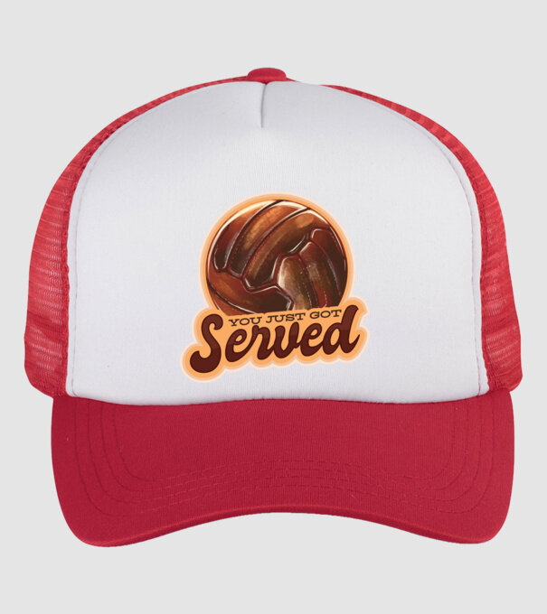 You just got served - volei model alb/roșu pe tricou