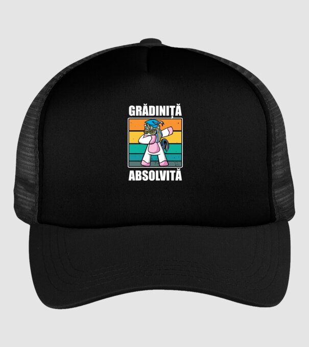 Absolvită grădiniță model negru pe tricou