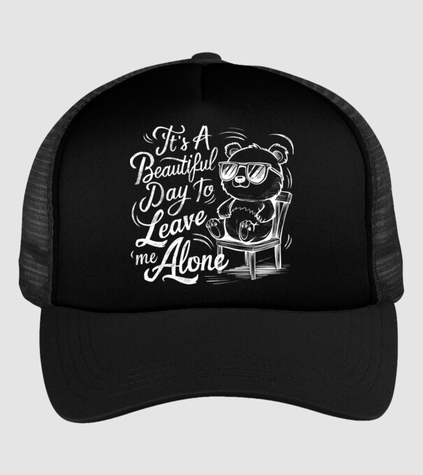 Beautiful day to leave me alone Negru model negru pe tricou
