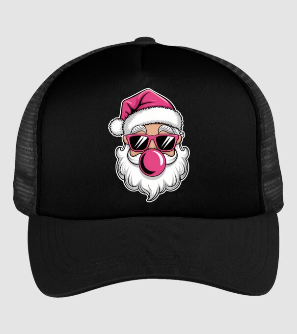 Bubble gum Santa 2 model negru pe tricou