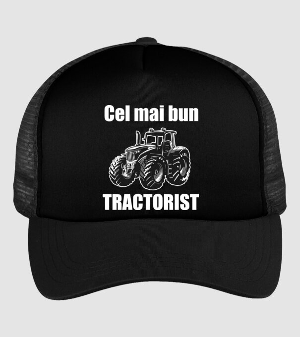 Cel mai bun tractorist model negru pe tricou