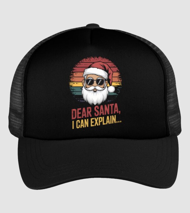 Dear Santa, I can explain... model negru pe tricou