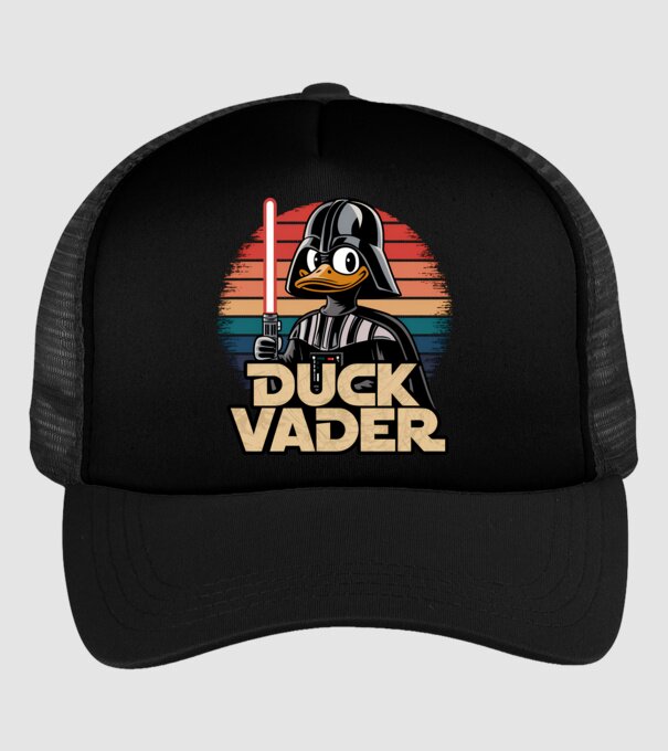 Duck Vader model negru pe tricou