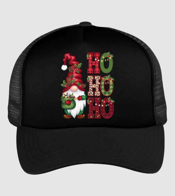 HOHOHO Gnome model negru pe tricou